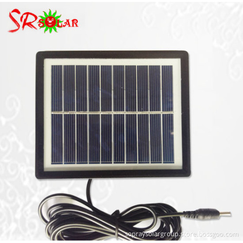 6V 5W Small solar PV Modules with 3m cable plastic frame